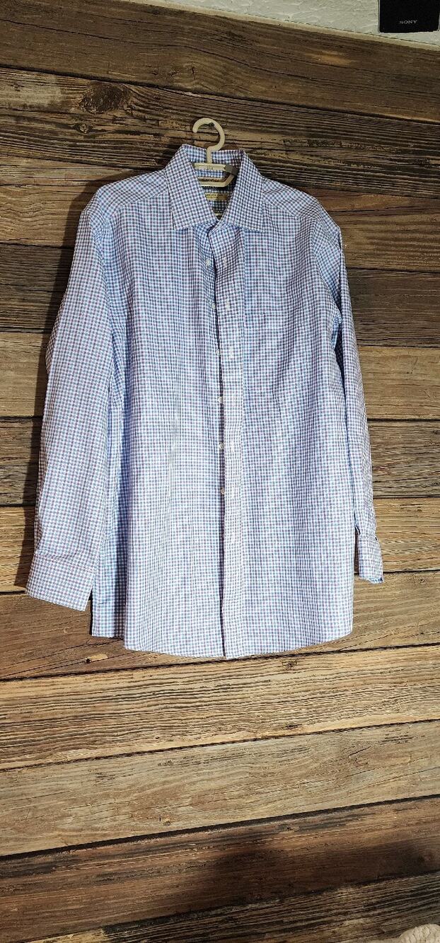 Pre-owned Gold Label Roundtree And Yorke Mens Button Up Shirt 16-43 1019